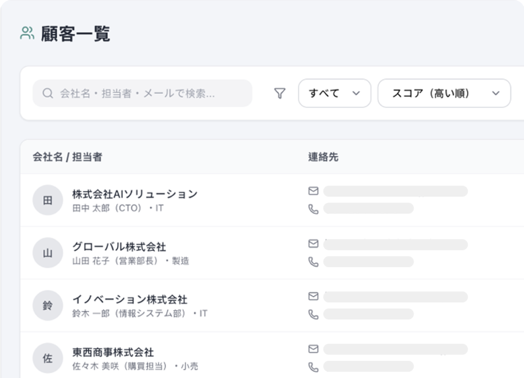 CRM(顧客連絡先管理)